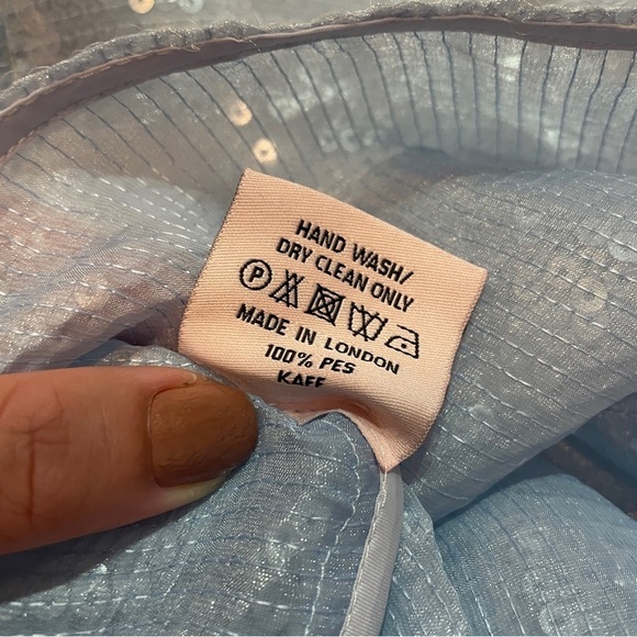 MISCREANTS x REVOLVE- Kaia Dress Maxi Baby Blue Sequin Size UK 8 / US S - Picture 11 of 11